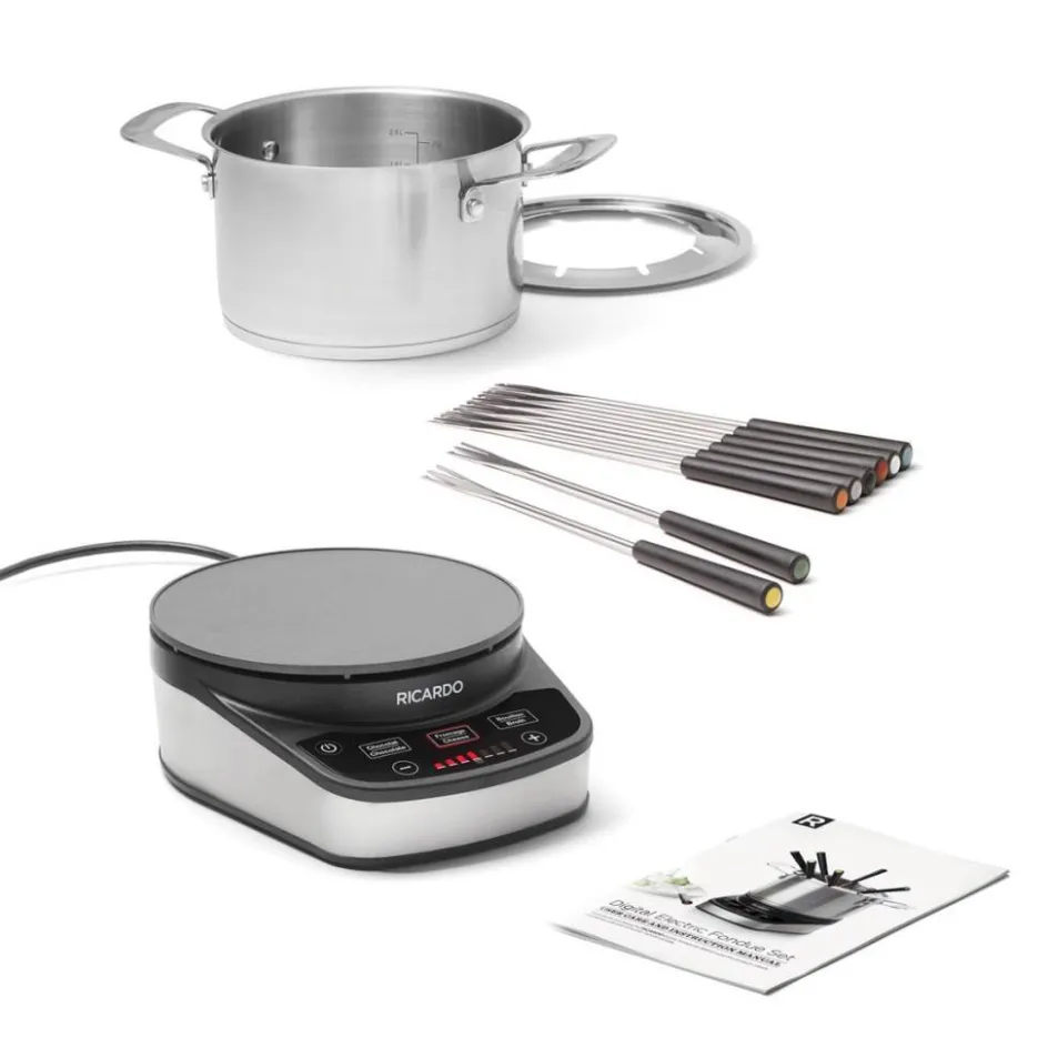 Ricardo Cuisine Accessoires À Fondue | Ensemble À Fondue-Ensemble à fondue électrique RICARDO (11 pièces)