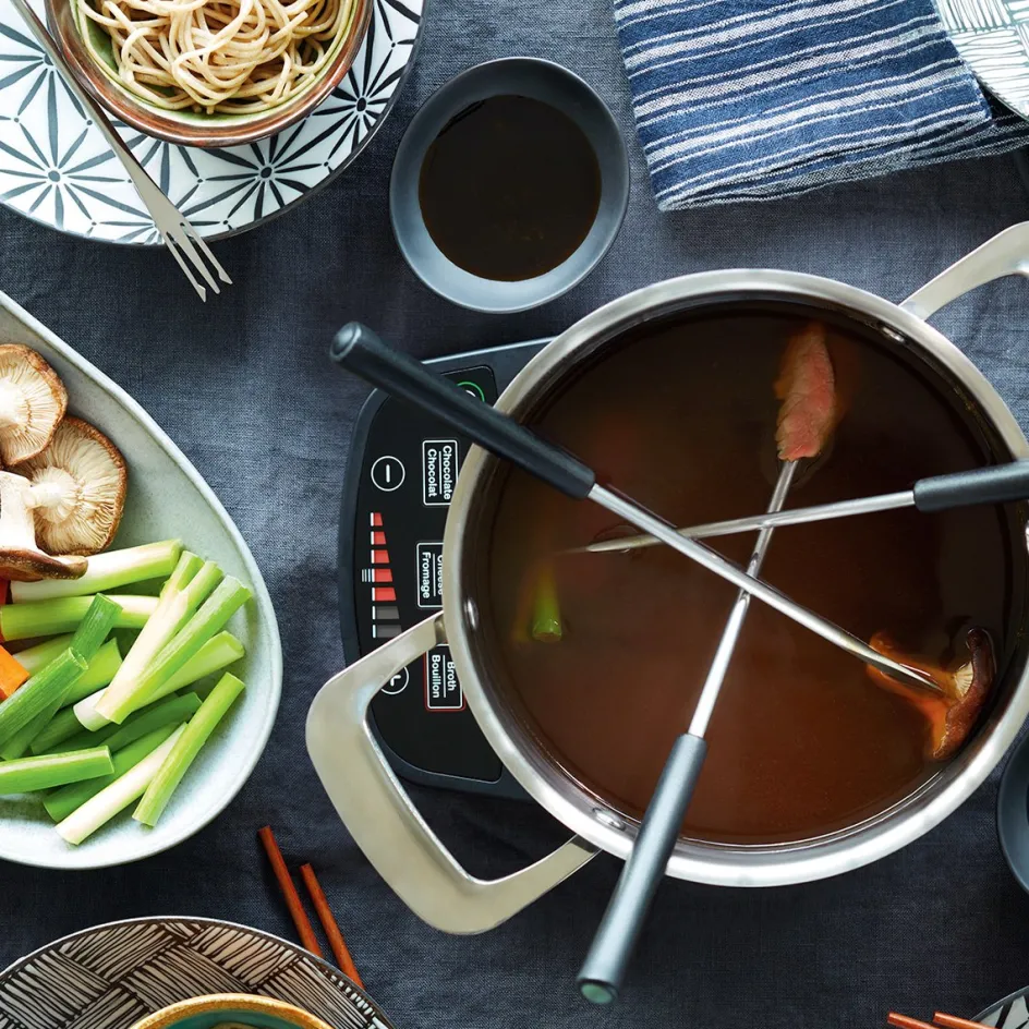 Ricardo Cuisine Accessoires À Fondue | Ensemble À Fondue-Ensemble à fondue électrique RICARDO (11 pièces)