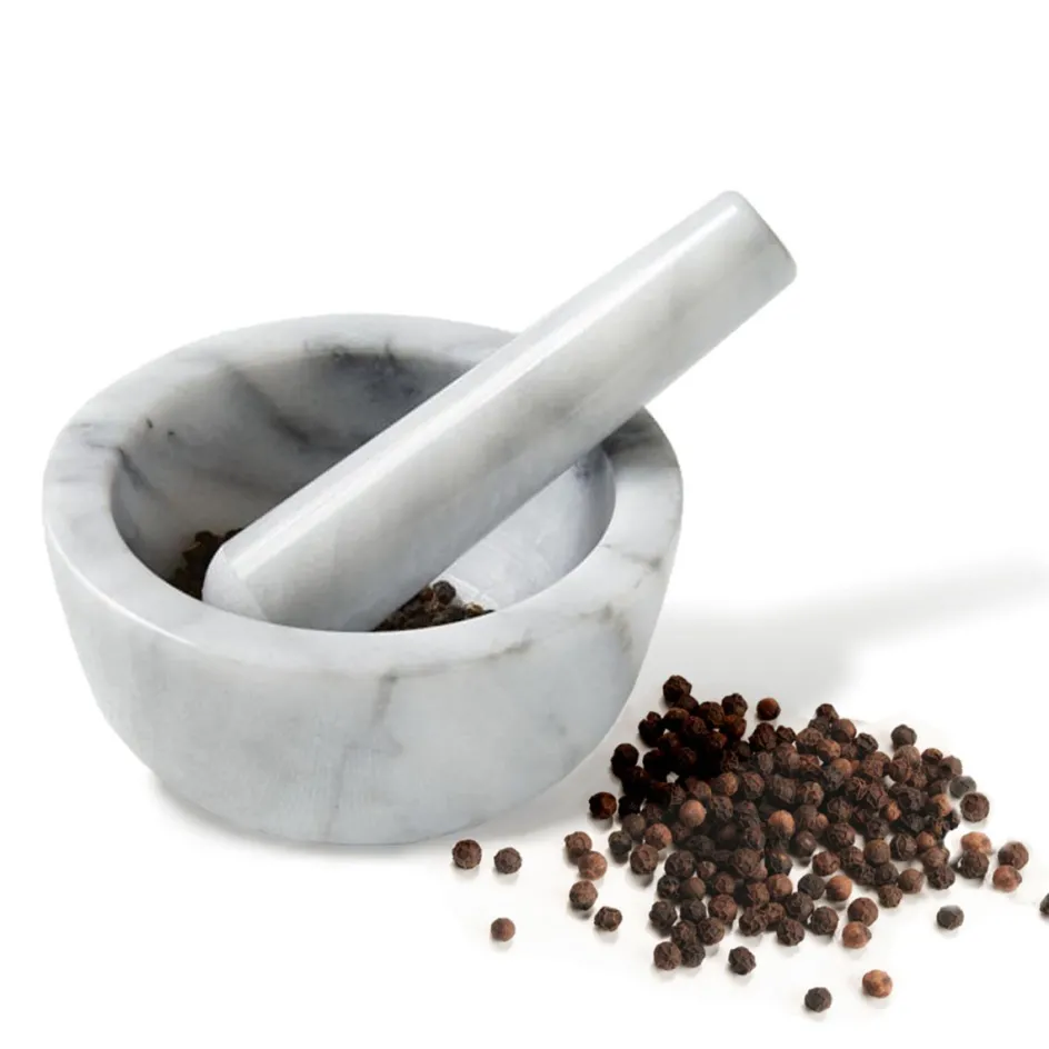 Ricardo Cuisine Accessoires De Préparation-Mortier et pilon en marbre Natural Living